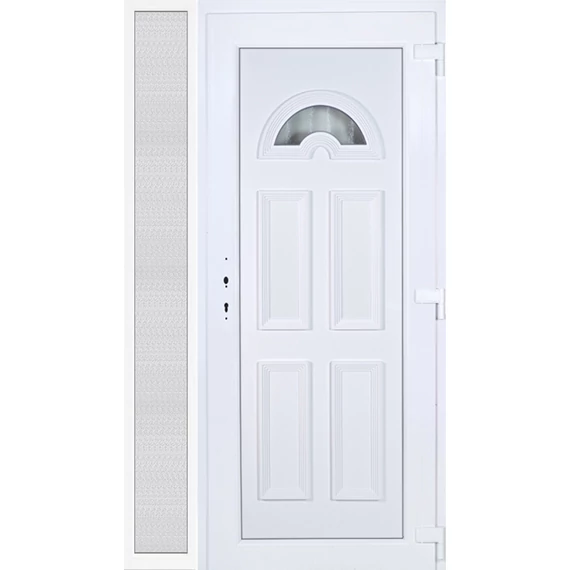 130x210 jobbos köln 1 üveges műanyag bejárati ajtó oldalvilágítóval 5 kamrás fehér