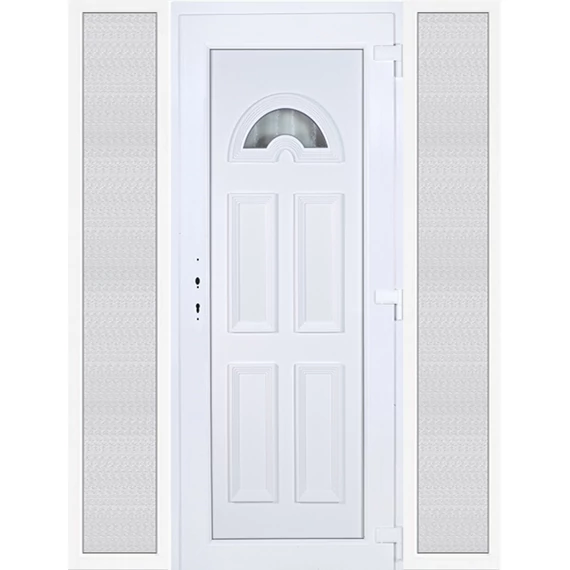 180x210 jobbos köln 1 üveges műanyag bejárati ajtó oldalvilágítóval 5 kamrás fehér