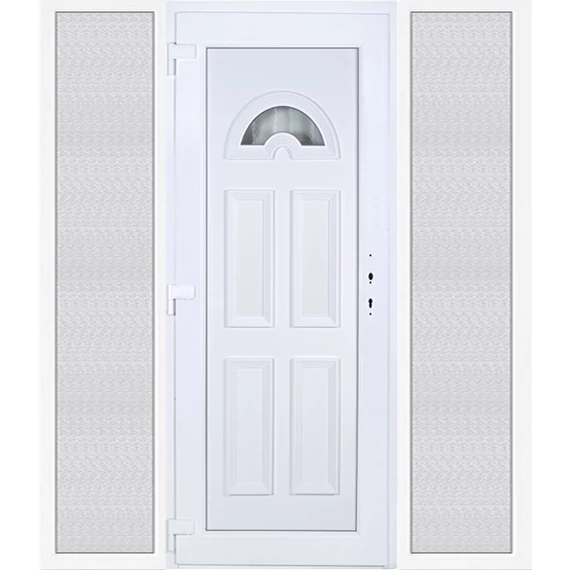 200x210 balos köln 1 üveges műanyag bejárati ajtó oldalvilágítóval 5 kamrás fehér