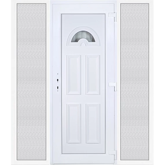 200x210 jobbos köln 1 üveges műanyag bejárati ajtó oldalvilágítóval 5 kamrás fehér