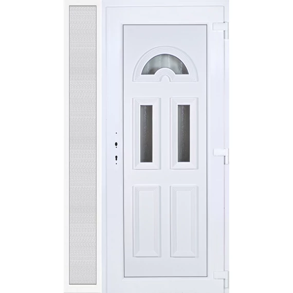 130x210 jobbos köln 3 üveges műanyag bejárati ajtó oldalvilágítóval 5 kamrás fehér