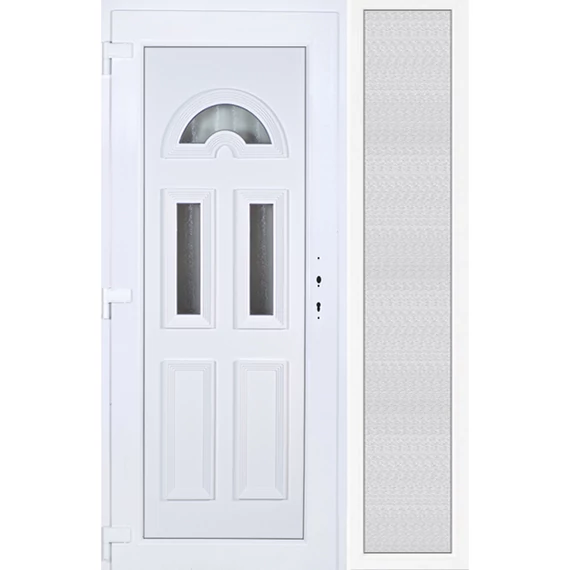 140x210 balos köln 3 üveges műanyag bejárati ajtó oldalvilágítóval 5 kamrás fehér