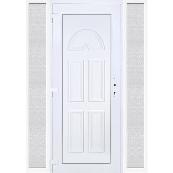 160x210 balos Köln tömör bejárati ajtó extra vastag hőszigetelt panellel oldalvilágítóval 5 kamrás fehér RP