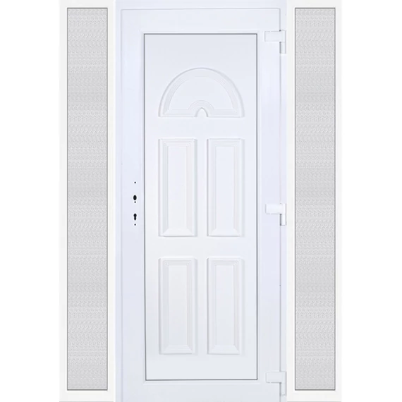 Köln tömör EXTRA hőszigetelésű 160x210 KIFELÉ NYÍLÓ műanyag bejárati ajtó jobbos fehér színben 3 rétegű üveggel RP