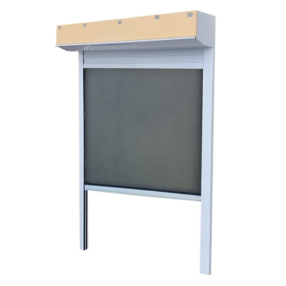 Műanyag redőny szunyoghálós balos gurtnis vakolható tokos 180x90 ablakhoz