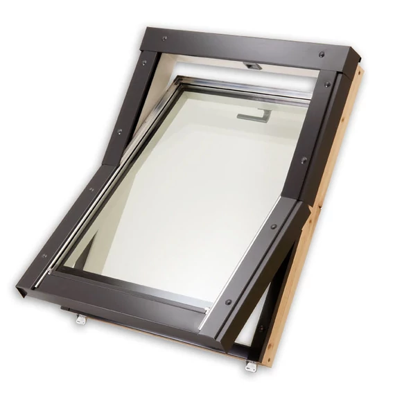 Tetőtéri műanyag billenő ablak, Schindler 78x100 g3 biztonsági üvegezéssel