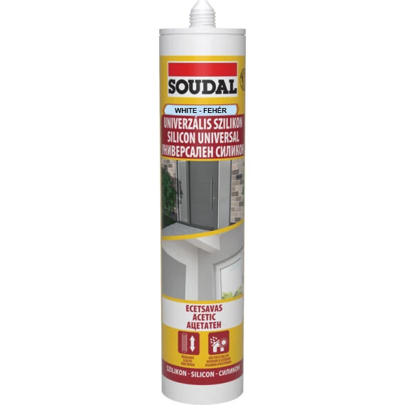 Soudal univerzális sziloplast acetát, 280 ml fehér
