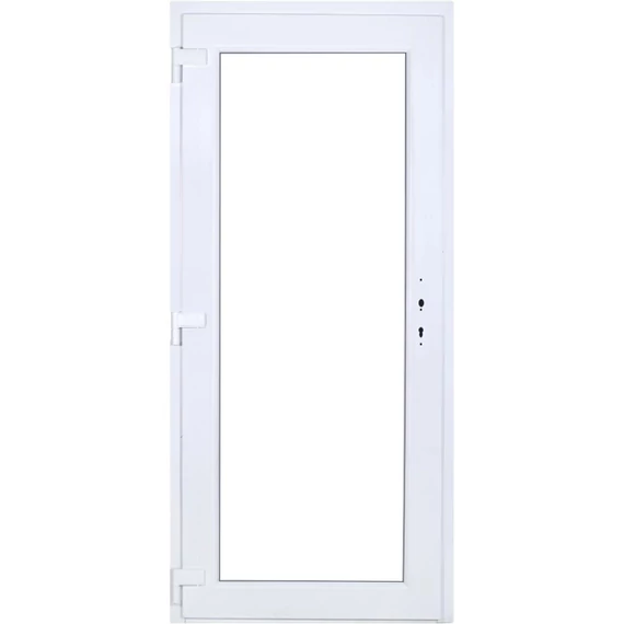 Fulda üres 100x210 műanyag bejárati ajtó balos fehér színben 36 mm üveg nélkül RP