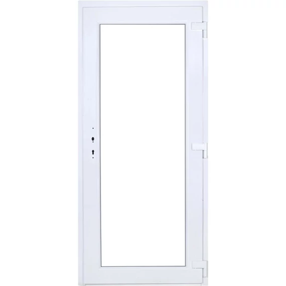 Denver 100x210 jobbos üres bejárati ajtó fehér színben 24 mm üveg nélkül