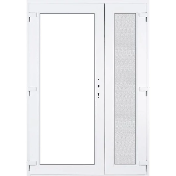 Denver 140x210 balos üres bejárati ajtó fehér színben 24 mm üveg nélkül