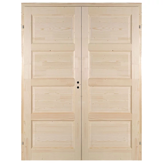 140x210 Zebra4 betétes tele fenyőfa beltéri ajtó balos