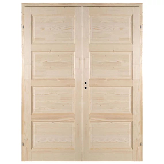 140x210 Zebra4 betétes tele fenyőfa beltéri ajtó jobbos